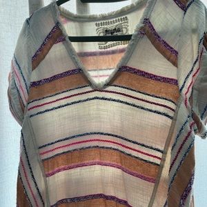 Anthropologie Size L Dress. Pink, tans